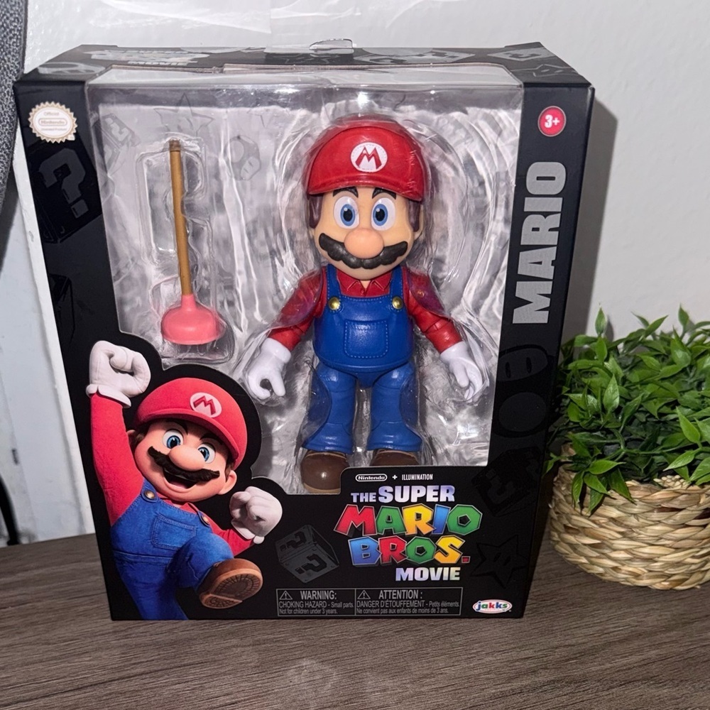Super Mario Bros Movie Action Figure - Red and Blue